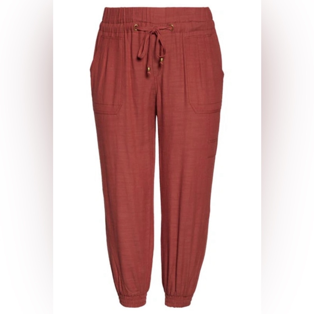 Wit & Wisdom Textured High Waist Joggers Apple Butter